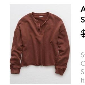 Aerie Henley pullover sweatshirt